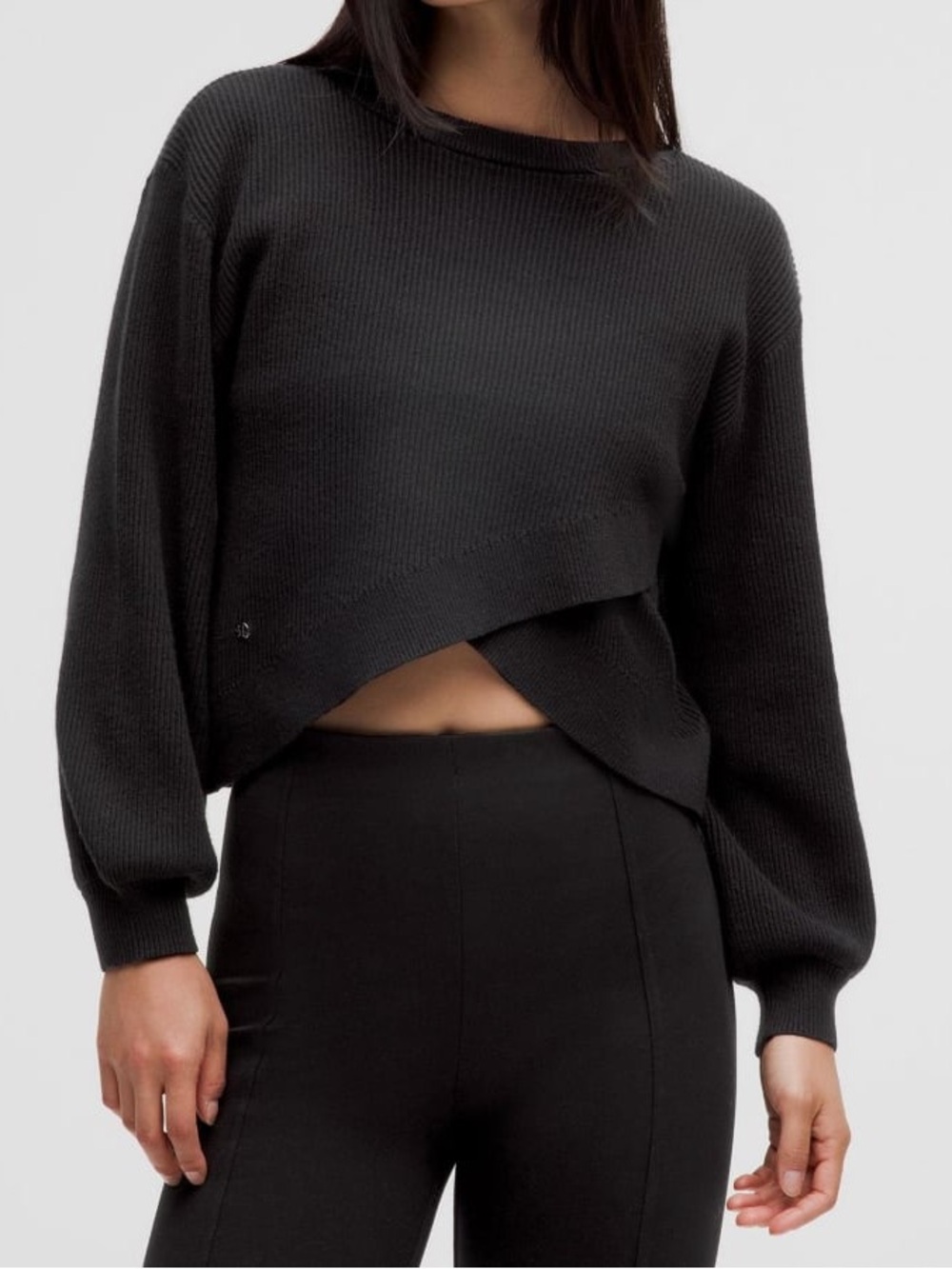 Lululemon Reversible Crossover Sweater in black